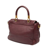 マークジェイコブス ロゴ ハンドバッグ ショルダーバッグ 2WAY ワインレッド ゴールド レザー レディース MARC JACOBS 【中古】